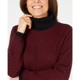 thumbnail image 1 of Karen Scott Women's Cotton Turtleneck Sweater (XXL, New Red Amore), 1 of 3