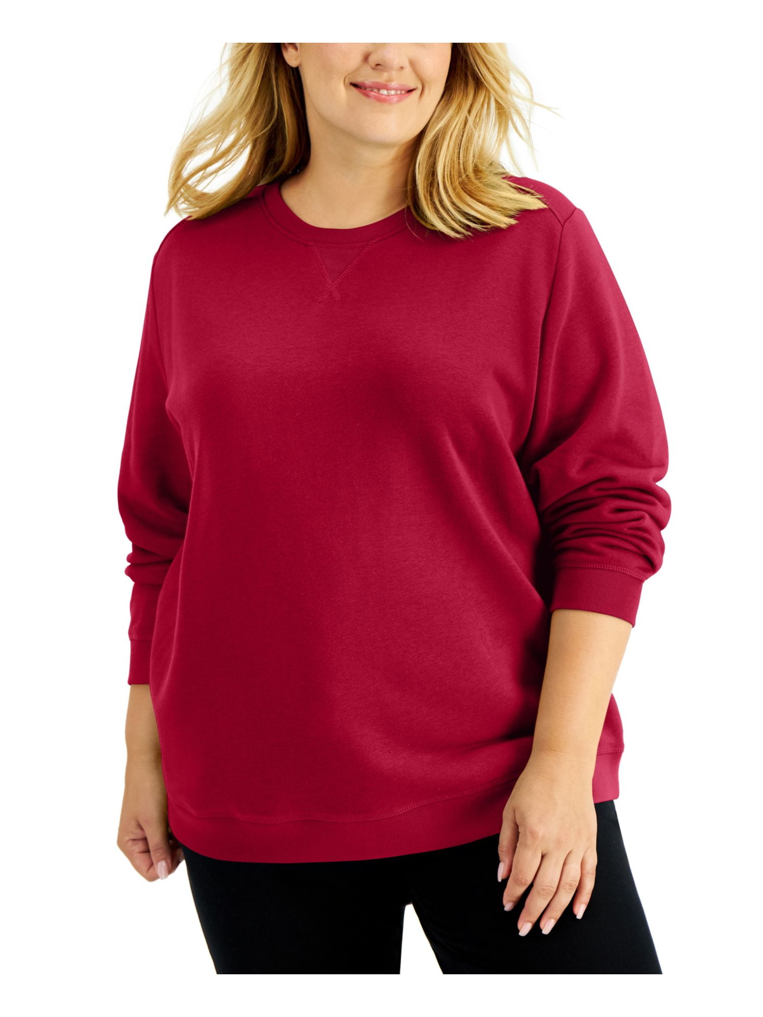 Karen Scott Crew Neck Sweatshirts Outlet (Karen Scott Plus Size Crewneck  Sweatshirt Oatmeal size 2X)