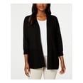 thumbnail image 1 of KAREN SCOTT Womens Black 3/4 Sleeve Open Cardigan Sweater Size: S, 1 of 4