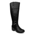 thumbnail image 1 of KAREN SCOTT Womens Black Buckle Accent Stretch Round Toe Block Heel Zip-Up Heeled Boots 7.5 M, 1 of 4