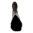 thumbnail image 1 of KAREN SCOTT Womens Black Croc Harness Straps Ring Hardware Cushioned Comfort Vickyy Almond Toe Block Heel Zip-Up Riding Boot 8 M, 1 of 4
