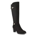 thumbnail image 1 of KAREN SCOTT Womens Black Cushioned Almond Toe Block Heel Zip-Up Heeled Boots 7.5, 1 of 4
