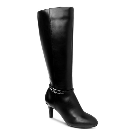 KAREN SCOTT Womens Black Goring Buckle Accent Comfort Hanna Round Toe Stiletto Zip-Up Dress Boots 7.5 M WC