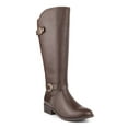 thumbnail image 1 of KAREN SCOTT Womens Brown Crocodile Wide Calf Studded Leandraa Almond Toe Block Heel Zip-Up Riding Boot 9 M WC, 1 of 4