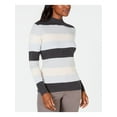 thumbnail image 1 of KAREN SCOTT Womens Gray Ribbed Color Block Long Sleeve Turtle Neck Sweater XXL, 1 of 4
