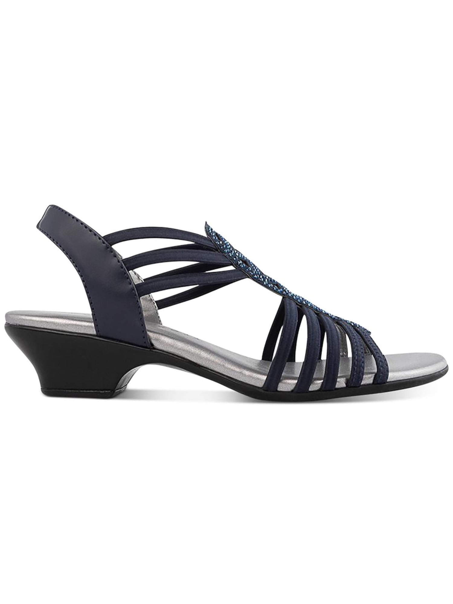 Karen Scott Womens Brookee Embossed Sling Back Dress Heels Navy Size 5.5 M main image 0