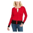 thumbnail image 1 of KAREN SCOTT Womens Red Printed Long Sleeve Jewel Neck Evening T-Shirt Petites PS, 1 of 2