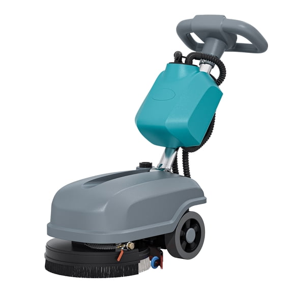 KARHDIR Commercial Walk-Behind Floor Scrubber, 15 in Cleaning Width, 23 in Suction Width, 5 gal Solution Tank, 6 gal Recovery Tank, 24,000 Sq ft/H