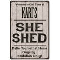 thumbnail image 1 of KARI'S She Shed Sign Lady Cave Sign Gift 16 x 24 Matte Finish Metal 116240082419, 1 of 1