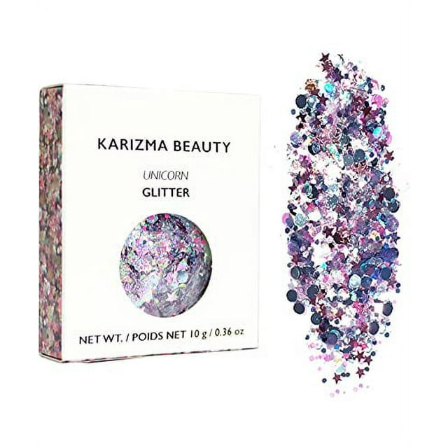 KARIZMA Holographic Unicorn Glitter. 10g Chunky Face Glitter, Hair