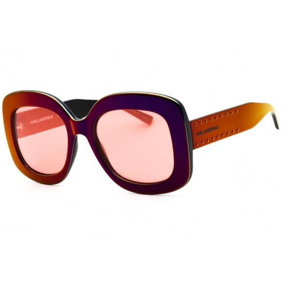 KARL LAGERFELD KL6165SN 602 53mm Square Sunglasses Women's Mirror Wine