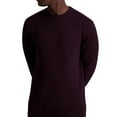 thumbnail image 1 of KARL LAGERFELD PARIS Mens Loose Fit Textured Crewneck Sweater Burgundy Red XL, 1 of 1