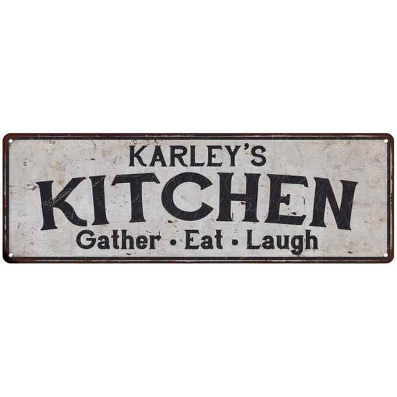 KARLEY's Kitchen Rustic Chic Decor Gift 8x24 Sign 108240051599