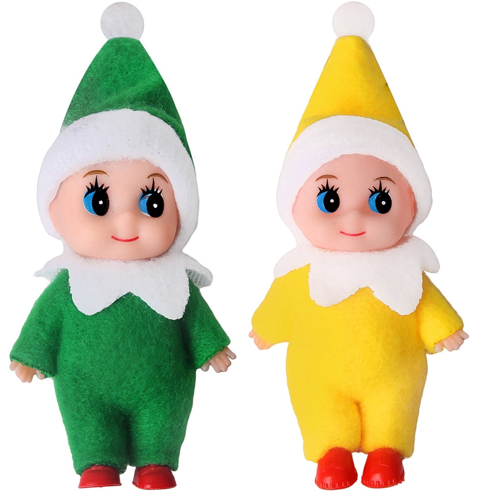 KARLSITEK 2 Pcs On The Shelf Naughty Baby Elf Doll, Toddler Mini Elf ...