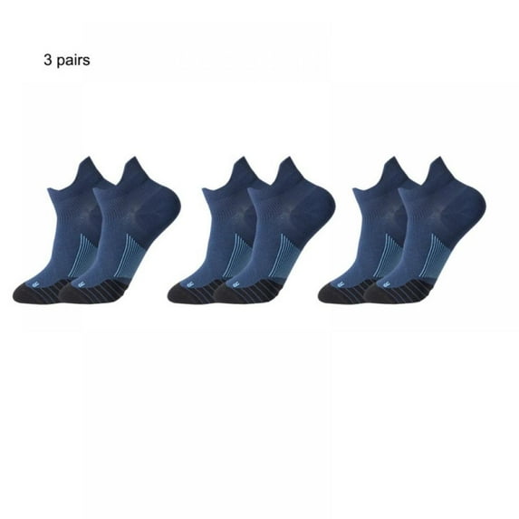 KARLSITEK 3 Pairs Unisex Socks,Running Socks Anti-Blister Cushioned Cotton Socks,Breathable Athletic Socks Ankle Socks
