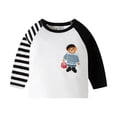 thumbnail image 1 of KARLSITEK Fall Boys Long Sleeve Cartoon Tops Tees Shirt Round Striped Cotton T-Shirt Casual Clothes for 2T-10T, 1 of 5