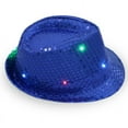 thumbnail image 1 of KARLSITEK Fedora Hat Jazz Hat Cap Dance Hat Glitter Sequins Flashing LED Hat for Party Hat Dress Up Costume Accessories, 1 of 6