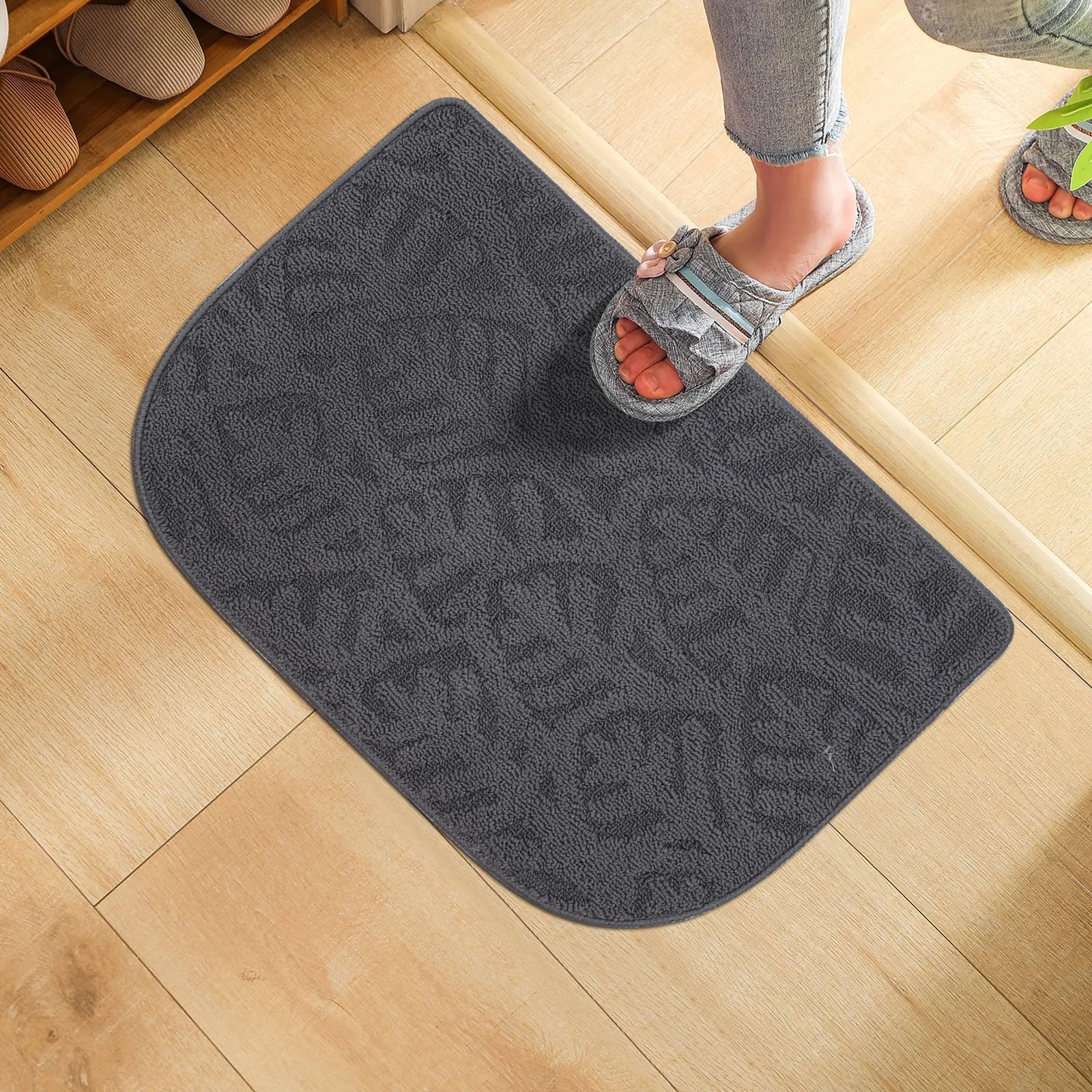 KARLSITEK Front Door Mat, Microfibre Absorbs Moisture NonSlip Entry