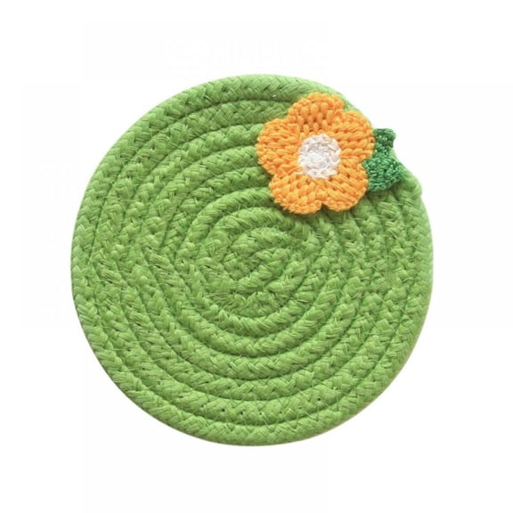 KARLSITEK Round Cotton Rope Coasters for Drinks Compatible with Most of Mugs and Cups Bowl Pad