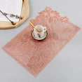 thumbnail image 1 of KARLSITEK Square Placemats For Dinner Table Hollow-Out PVC Place Mats For Kitchen Table Decor Wedding Table Mats, 1 of 4