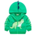 thumbnail image 1 of KARLSITEK Toddler Boys Jacket Cartoon Dinosaur Animal Zipper Packaway Spring Autumn Hoodies Coat for Kids, 1 of 6