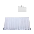 thumbnail image 1 of KARLSITEK Tulle Table Skirt for Wedding Birthday, Rectangle Round Table Tutu Table Skirting, 1 of 4