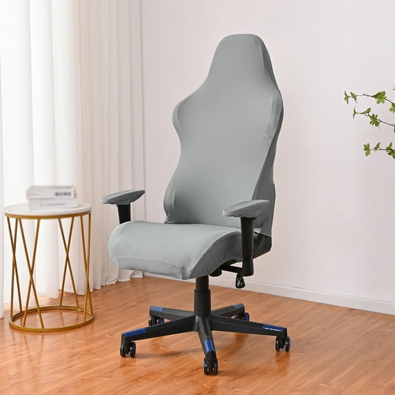 KARLSITEK Washable Office Chair Cover with 2 Armrest Covers - Removable Computer & Gaming Chair Cover for High Back Seat, Durable Protector Set