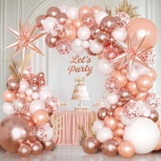 KARLURE Gold Balloons Garland Arch KKS1&nbsp;Kit,144pcs Metallic Gold White Balloons for Bridal Shower 2025 Graduation Decorations Bachelorette Wedding Women Birthday Girl Baby Shower Decorations