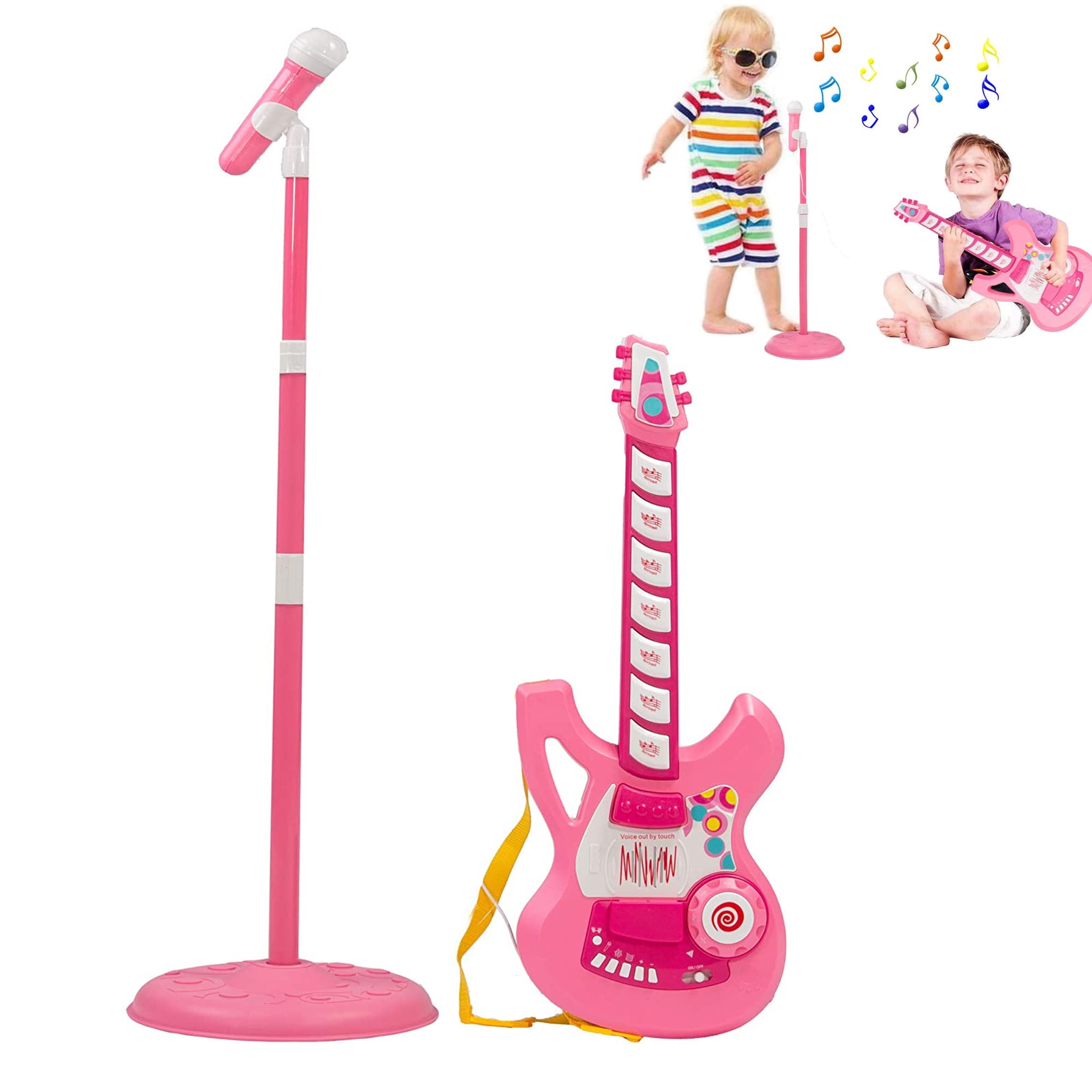 KARMAS PRODUCT Kids Electric Guitar Play Set with Microphone