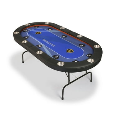 Barrington 10 Player Blue Poker Table, No Assembly Required - Walmart.com
