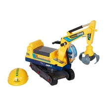 KARMAS PRODUCT Ride-on Crane Pretend Play Construction Truck Toy with Engineering Hat