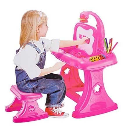 KARMAS PRODUCT Slide Projector 4 In 1 Learning Table With Magnetic Alphabet, Projection Painting And Spelling
