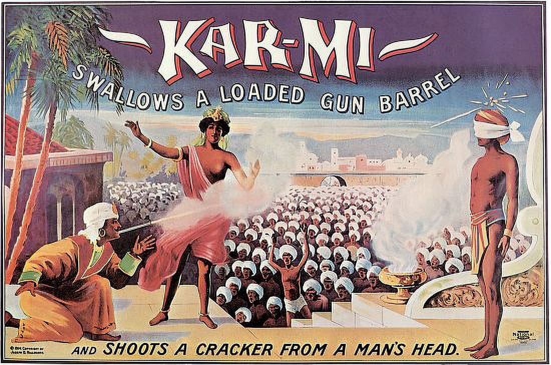 KARMI Magician Shoots Cracker Magic Canvas Art - (24 x 36)