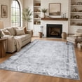 thumbnail image 1 of KAROSA Gray Vintage Machina Washable Area Rug, Soft Low Pile Rug with Non-Slip TPR Backing,6'x9', 1 of 7