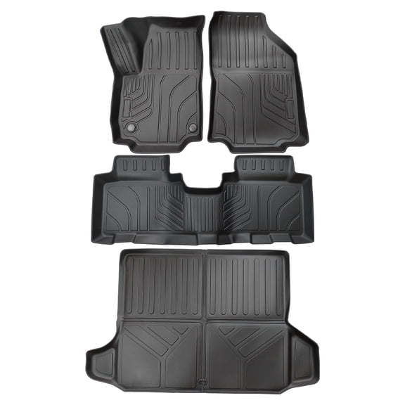 KARPAL Floor Mats for 2018-2024 Chevy Equinox (Not for EV) / GMC Terrain, All-Weather TPE Custom Fit Floor Liners Cargo Liner Car Accessories