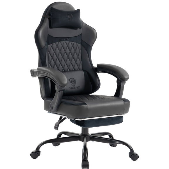 KARXAS Ergonomic Gaming Chair,Adjustable Recline Computer Chair With Linkage Armrest,Breathable Leather Office Chair With High-Density Foam & Pocket Spring,Desk Chair for Adult,Black and White