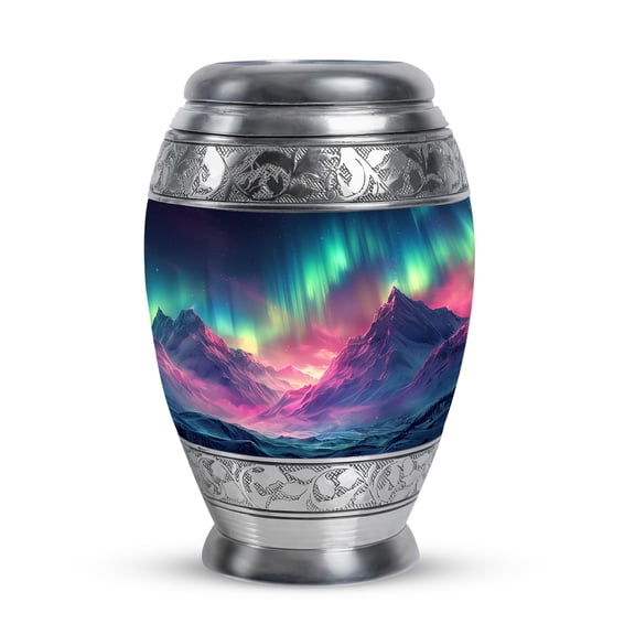 KARYLIZ Aurora Borealis Human Urns For Ashes - Adult Urns For Human Ashes Women - Keepsake Urns For Human Ashes - Cremation Urns For Human Ashes - Urn For Ashes Adult Male 3inch, 1pcs