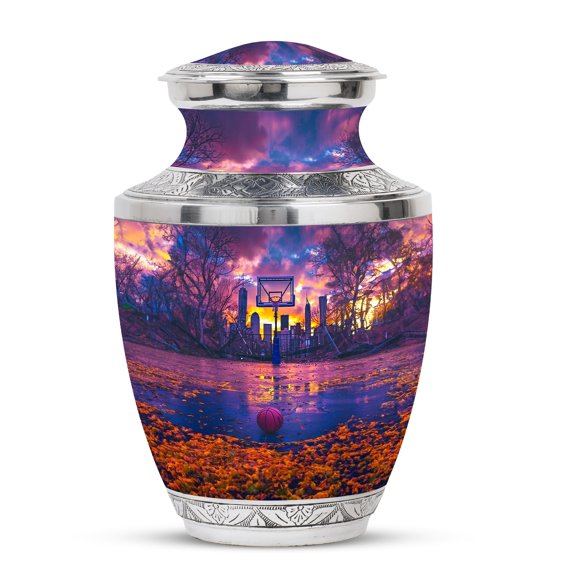 KARYLIZ Basketball Player Urn For Ashes Adult Male - Large Decorative Urn - Adult Urn For Human Ashes Women - 10 Inch Funeral Cremation Urn For Women - Burial Urn For Adult Human Ashes - Ash Holder