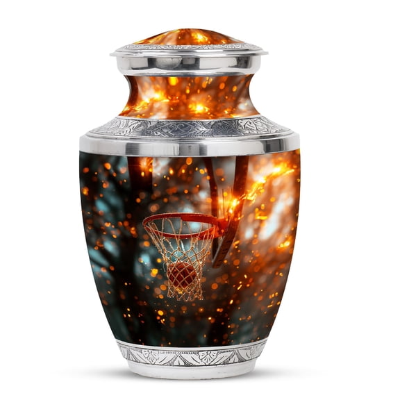 KARYLIZ Basketball Urns for Ashes Mom & Dad - Cremation Urn for Adult Ashes Male & Female - Burial Cremation for Adult Human Ashes - Adult Funeral Urns Women - Funeral for Ashes Man (10inch)