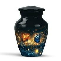 KARYLIZ Blue Butterfly Urns for Human Ashes Brother - Decorative Mini Ash Urns - Burial Funeral Cremation Urn for Ashes for Women Butterfly - Cremains Urn Adult Male Father