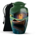 thumbnail image 1 of KARYLIZ Boat Urn&nbsp;for Ashes - Green Large Cremation Urn For Ashes Adult Male - Burial Urns For Mom & Dad - Memorial Urns For Adults - Cremation For Women & Men, 1 of 2