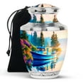 thumbnail image 1 of KARYLIZ Boat Urns - Decorative Cremation Urn For Human Ashes - 200 Cubic Inches - Blue Large Urn For Ashes Adult Female - Funeral Urns For Women & Men - Burial For Adult Male For Cremation - 10 Inch, 1 of 2