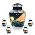thumbnail image 1 of KARYLIZ Car Urns - Keepsake Urn For Ashes Adult Male Female - Funeral Urns For Human Ashes Adult Man - Mini Urns For Women - Old Classical Car Small Cremation For Keepsake Set of 5-10 Inch, 3 Inch, 1 of 2