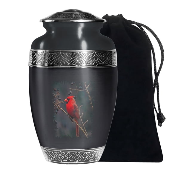KARYLIZ Cardinal Bird Funeral Urns For Adult Ashes Women Urn For Human Ashes Large