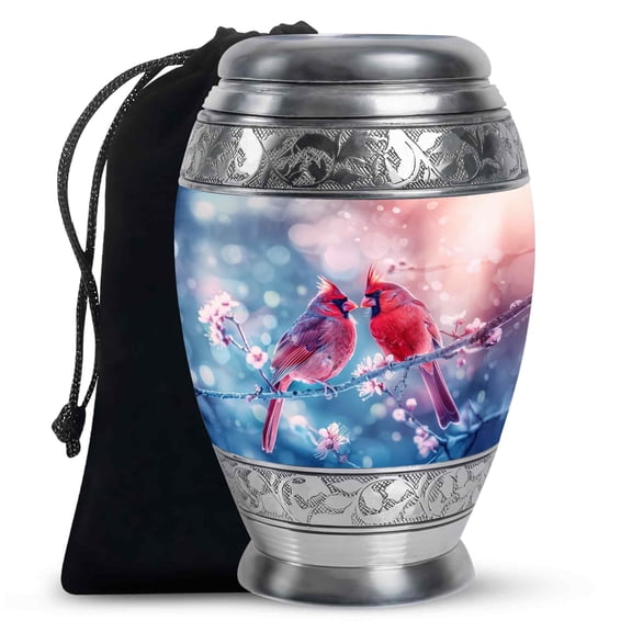 KARYLIZ Cardinal Urn - Cremation Urns For Human Ashes - Decorative Urn for Ashes Adult Male - Funeral Urns For Human Ashes Adult Man - Cremation For Mom & Dad (10 Inch)