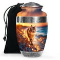 thumbnail image 1 of KARYLIZ Cat Cremation Urns For Human Ashes - Memorial Funeral Urns for Adult Female - Golden Blue Urn for Women & Men - Decorative Memorial - Large Funeral Urn for Male - Large Cat 10 Inch, 1 of 2