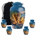 thumbnail image 1 of KARYLIZ Cat Small Urns For Human Ashes Adult Male, Blue Memorial Urns For Human Ashes, Funeral & Burial Cremation Keepsake Urn for Women, Memorial Gift for Mother, Combo of 5, 10 Inch & 3 Inch, 1 of 2