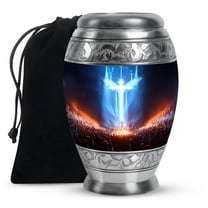 KARYLIZ Cross Burial Urn For Adult Human Ashes - Cremation Urn For Human Ashes - Urn For Mom & Dad - Memorial Urn For Human Ashes - Urn For Human Ashes Adult Man - Urn For Ashes For Women (10inch)