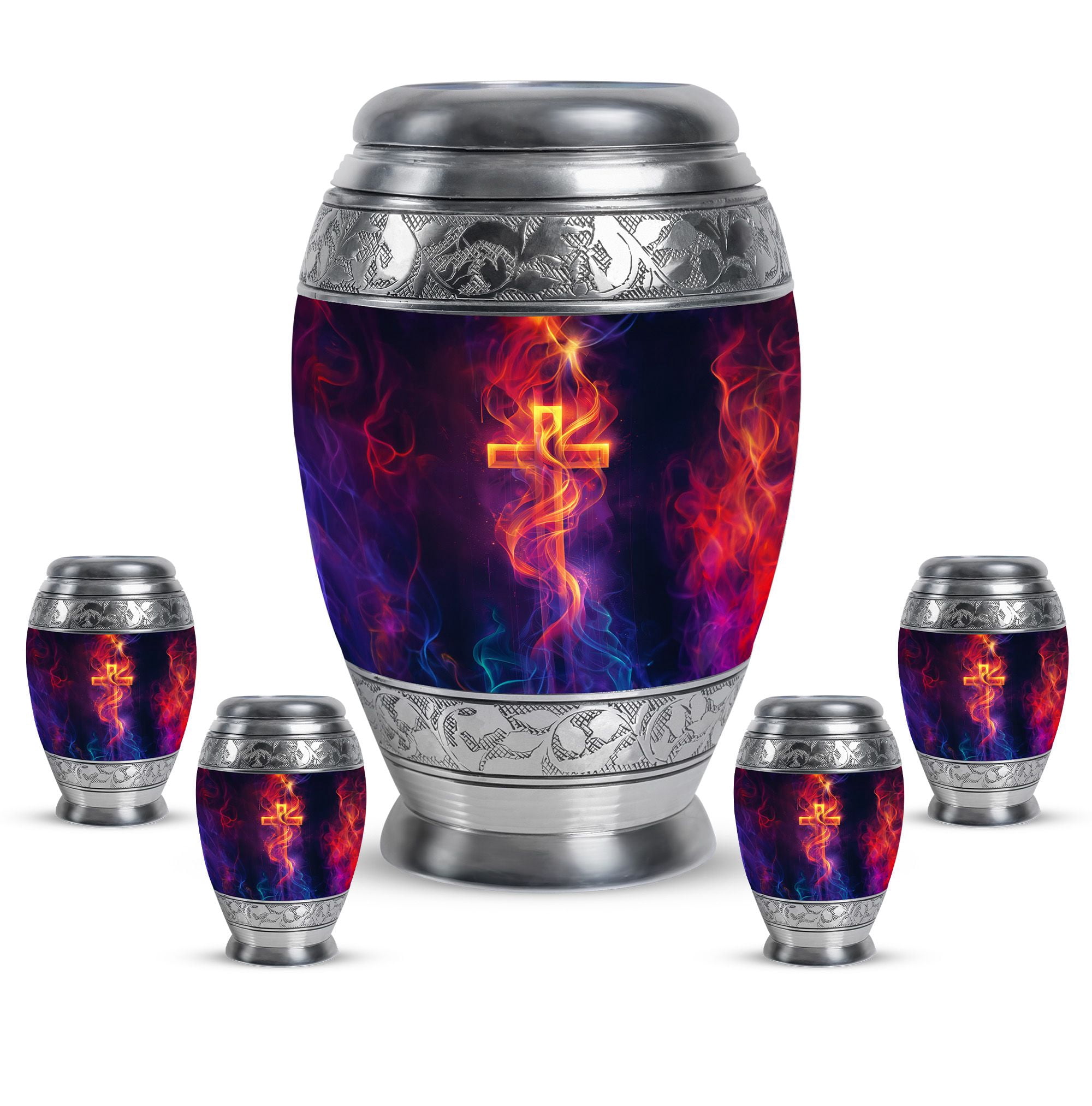 KARYLIZ Cross Cremation Urn For Ashes - Small Urn For Human Ashes ...