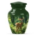 thumbnail image 1 of KARYLIZ Small Deer Urn - Green Cremation Urns - Funeral Unique Urns for Human Ashes Adult Female - Tiny Funeral for Human Ashes - Burial Urn for Adult Human Ashes - Burial Keepsake for Man 3 Inch, 1 of 2
